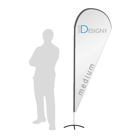 Beachflag Drop | Medium (280 cm) | einseitig bedruckt