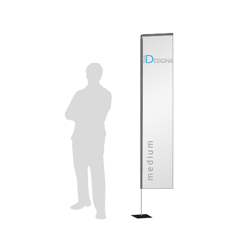 Beachflag Rechteck | Medium (300 cm) | einseitig bedruckt