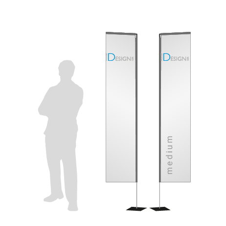 Beachflag Rechteck | Medium (300 cm) | beidseitig bedruckt