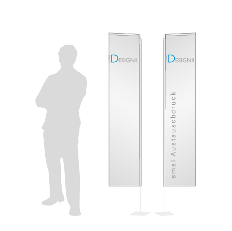 Beachflag Rechteck Austauschdruck | Small (200 cm) | beidseitig bedruckt