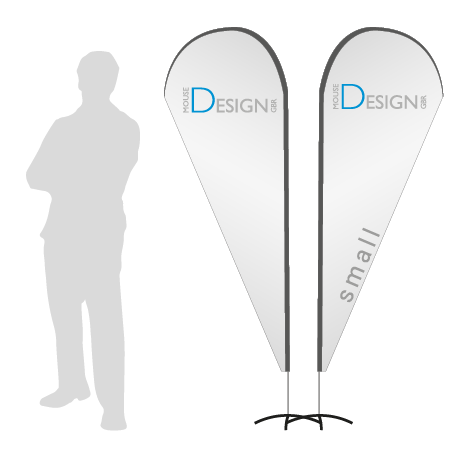 Beachflag Drop | Small (210 cm) | beidseitig bedruckt