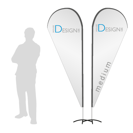 Beachflag Drop | Medium (280 cm) | beidseitig bedruckt