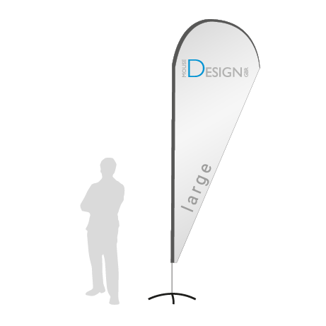 Beachflag Drop | Large (350 cm) | einseitig bedruckt