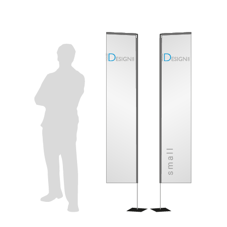 Beachflag Rechteck | Small (200 cm) | beidseitig bedruckt