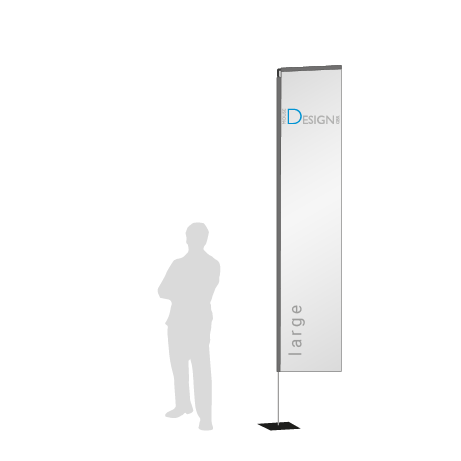 Beachflag Rechteck | Large (400 cm) | einseitig bedruckt