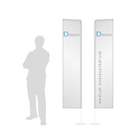 Beachflag Rechteck Austauschdruck | Medium (300 cm) | beidseitig bedruckt