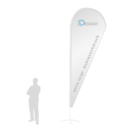 Beachflag Drop Austauschdruck | Extra Large (460 cm) | einseitig bedruckt
