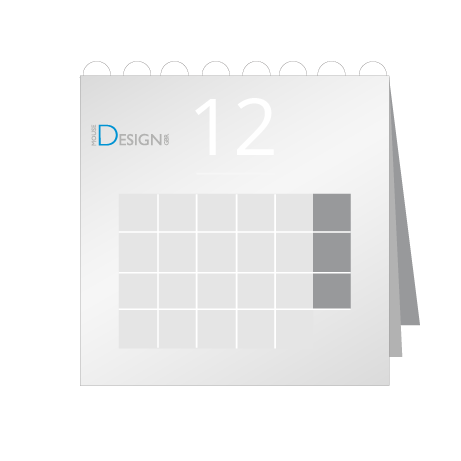 12 Blatt Wandkalender mit Deckblatt