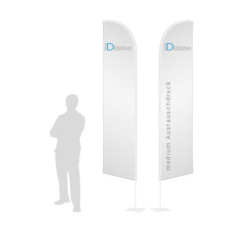 Beachflag Wind Austauschdruck | Medium (320 cm) | beidseitig bedruckt